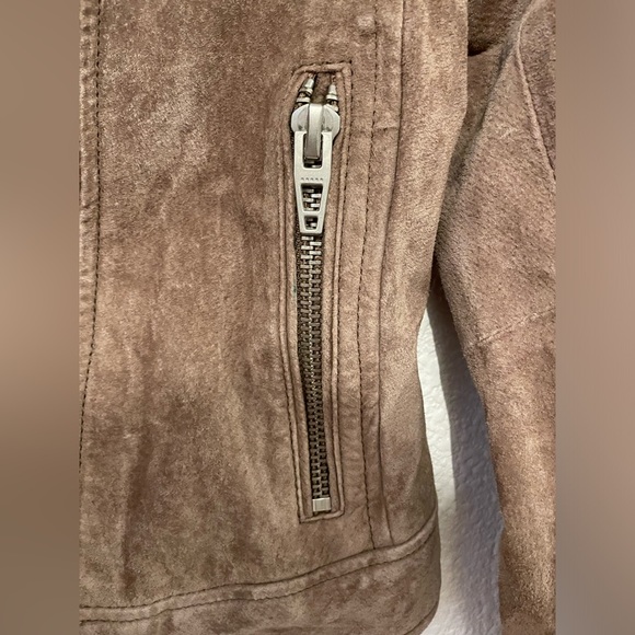 Gorgeous Women's Leather Jacket Medium Brown Tan Suede Motorcycle BlankNyc Moto - Picture 6 of 11